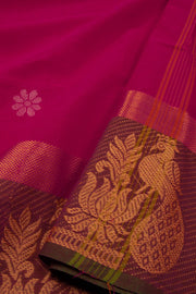 Pink Handloom Chettinad Cotton Saree Without Blouse 10075180