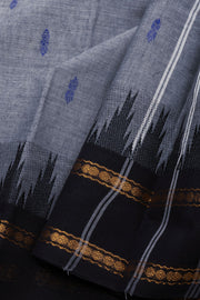 Grey Handloom Chettinad Cotton Saree Without Blouse 10075191