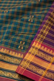 Green Handloom Chettinad Cotton Saree 10075922