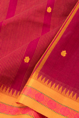 Magenta Handloom Chettinad Cotton Saree 10075865