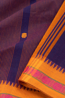 Purple Handloom Chettinad Cotton Saree 10075867