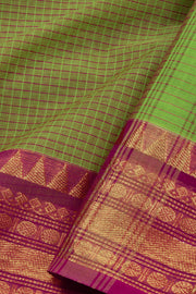 Green Handloom Chettinad Cotton Saree 10075884