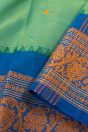 Green Handloom Chettinad Cotton Saree 10075889