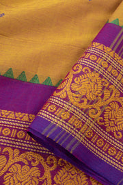 Yellow Handloom Chettinad Cotton Saree 10075892
