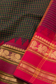 Green Handloom Chettinad Cotton Saree 10075917