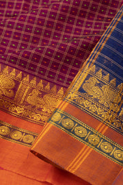 Pink Thousand Buttas Chettinad Cotton Saree 10075975