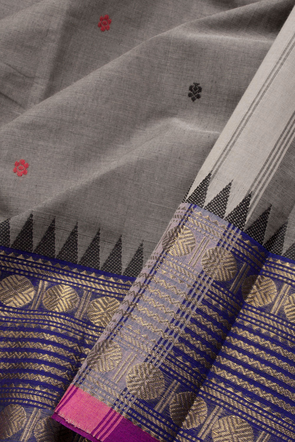 Grey Handloom Kanchi Cotton 10070022 - Avishya