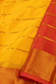 Yellow Mysore Semi Crepe Silk Saree 10077217