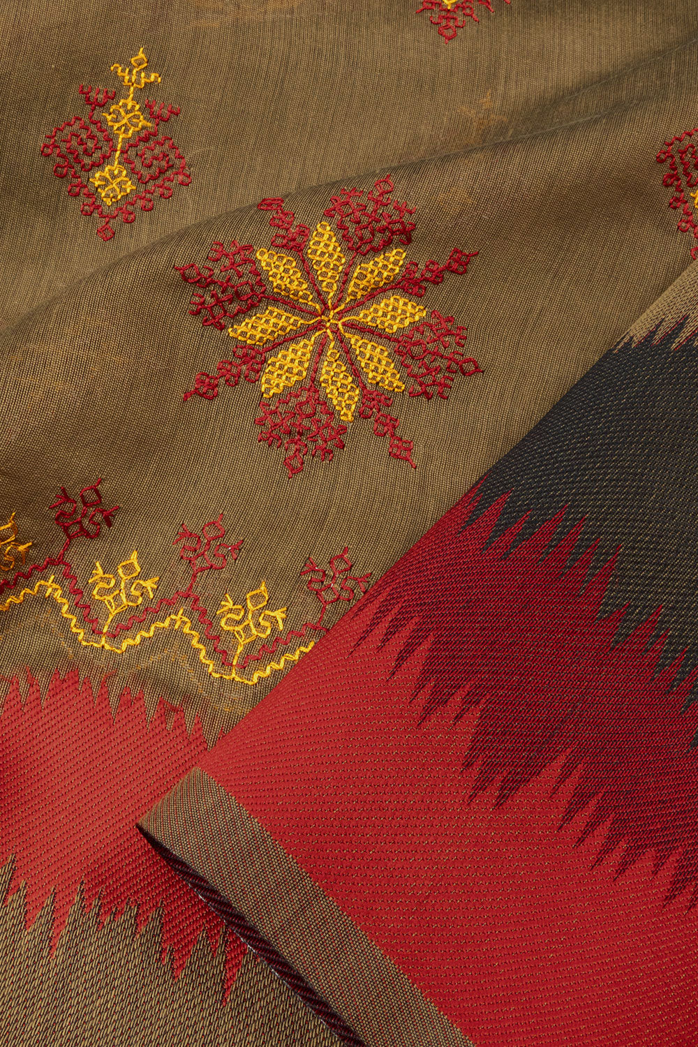 Brown Kasuti Handloom Silk Cotton - Avishya