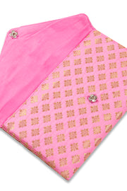Pink Handcrafted Banarasi Mobile Wallet 10069723