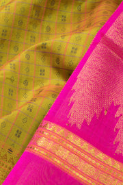 Green Handloom Kanchi Silk Cotton Saree