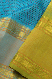 Blue Handloom Kanchi Silk Cotton Saree