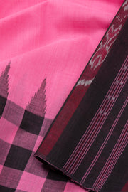 Pink Sambalpur Odisha Ikat Cotton Saree