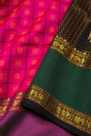 Pink Handloom Kanchi Silk Cotton Saree 10073552