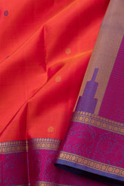 Red Handloom Threadwork Kanjivaram Silk Saree 10074951