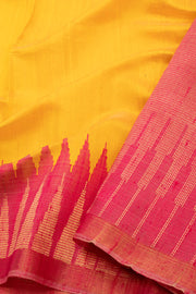 Yellow Handloom Threadwork Kanjivaram Silk Saree 10074954