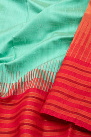 Green Handloom Threadwork Kanjivaram Silk Saree 10074957