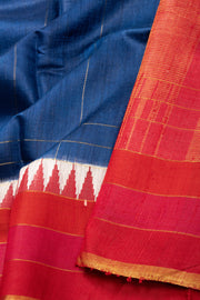 Blue Handloom Threadwork Kanjivaram Silk Saree 10074960