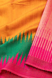 Gold Handloom Threadwork Kanjivaram Silk Saree 10074963