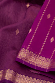 Purple Handloom Maheshwari Saree 10073712