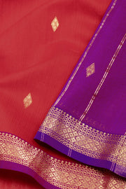 Red Handloom Maheshwari Saree 10073713