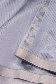 Grey Handloom Maheshwari Saree 10073726