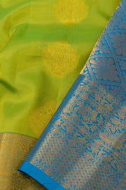 Green Handloom Kanjivaram Silk Saree 10073829
