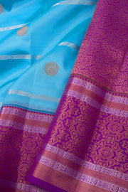 Blue Handloom Kanjivaram Silk Saree 10073837