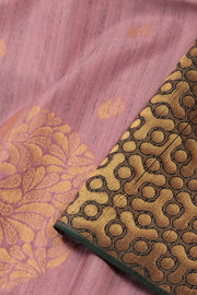 Mauve Jute Weave Kanjivaram Vegan Silk Saree 10073844