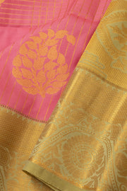 Pink Kanjivaram Vegan Silk Saree with Contrast Pallu 10073853