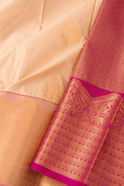 Beige Kanjivaram Vegan Silk Saree 10073882