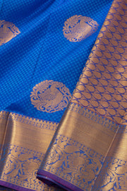 Blue Kanjivaram Vegan Silk Saree 10073896