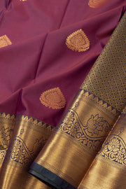 Maroon Kanjivaram Vegan Silk Saree 10073889