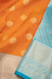 Orange Lightweight Fancy Kanjivaram Silk Saree with Contrast Pallu 10074852