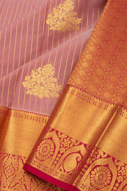 Mauve Kanjivaram Vegan Silk Saree with Contrast Pallu 10074858