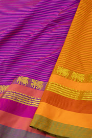 Ocean Purple Kanjivaram Vegan Silk Saree 10075544