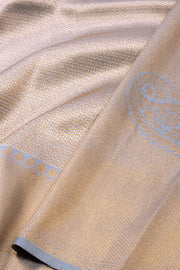 Pastel Sliver Kanjivaram Tissue Vegan Silk Saree 10075575