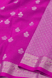 Magenta Pink Kanjivaram Vegan Silk Saree 10075588