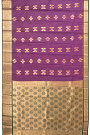Purple  Kanjivaram Vegan Silk Saree 10076027