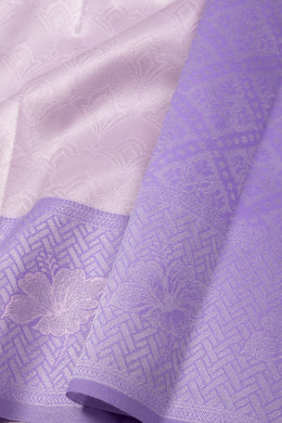 Lavender Kanjivaram Vegan Silk Saree 10076039