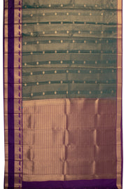 Green Kanjivaram Vegan Silk Saree 10076041