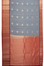 Grey Kanjivaram Vegan Silk Saree 10076042