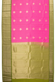 Pink Kanjivaram Vegan Silk Saree 10076044