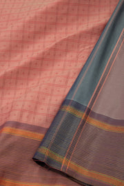 Pink Art Silk Kanjivaram Saree With Checks Design 10076306