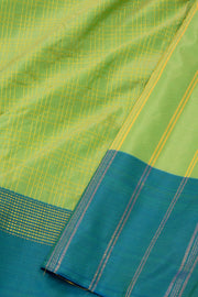 Green Art Silk Kanjivaram Saree With Checks Design 10076313