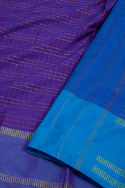 Blue Art Silk Kanjivaram Saree With Checks Design 10076335