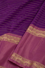 Purple Art Silk Kanjivaram Saree With Stripes Design 10076339