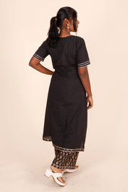 Black Printed Cotton Co-ord Set 10075946