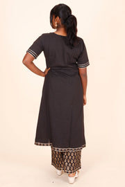 Black Printed Cotton Co-ord Set 10075946