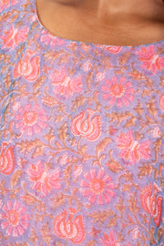 Pink Handcrafted Chiffon Dress 10071242